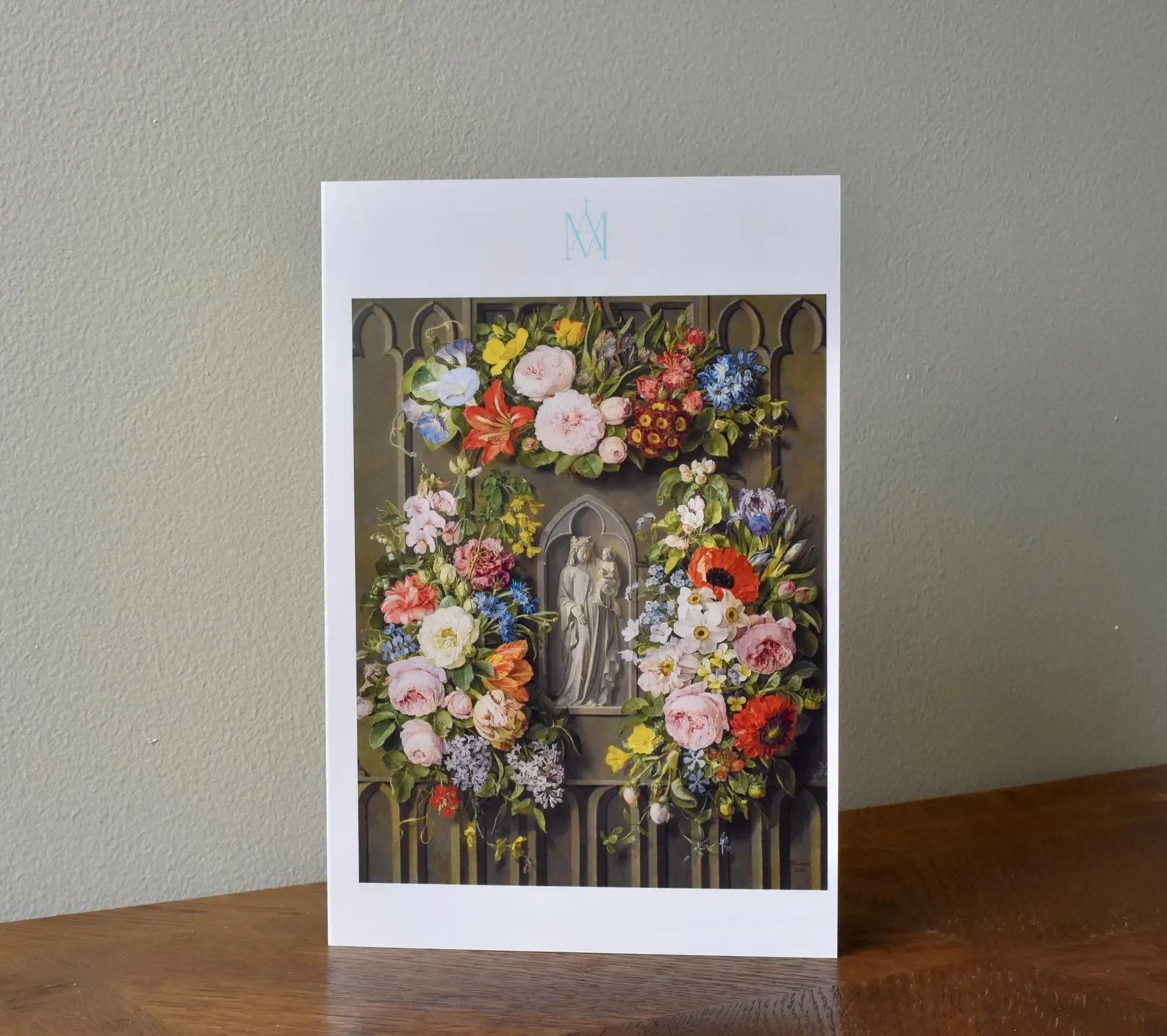 Floral Marian Keepsake Art Card Blank Stationery