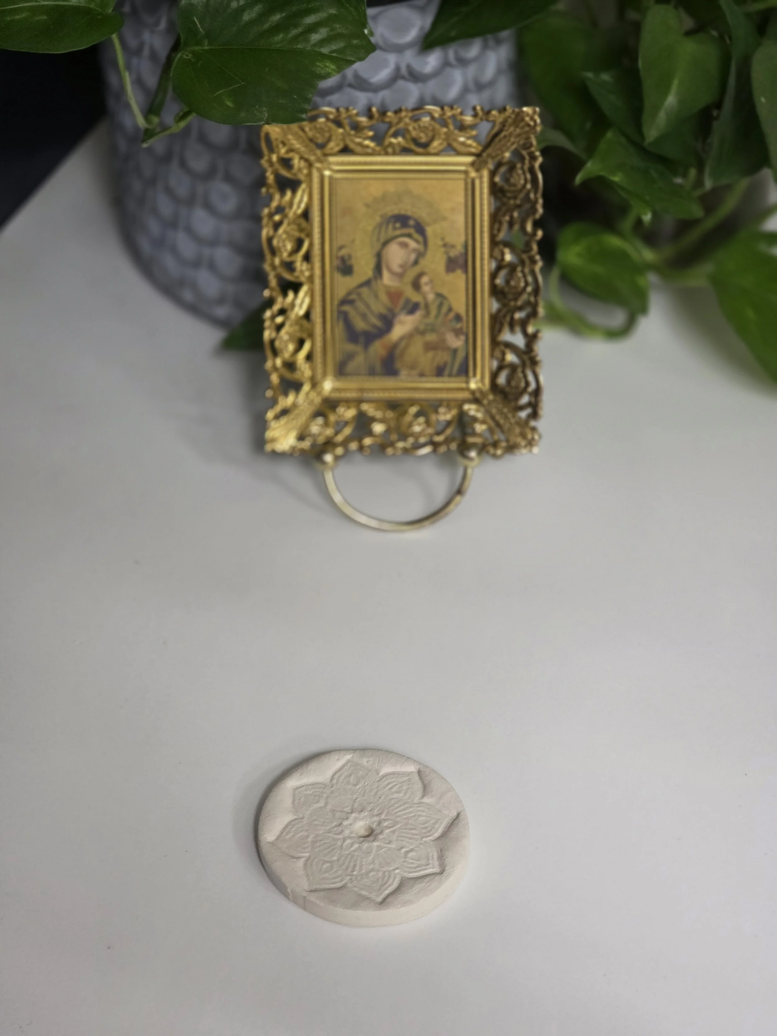 Handmade Clay Candle Base