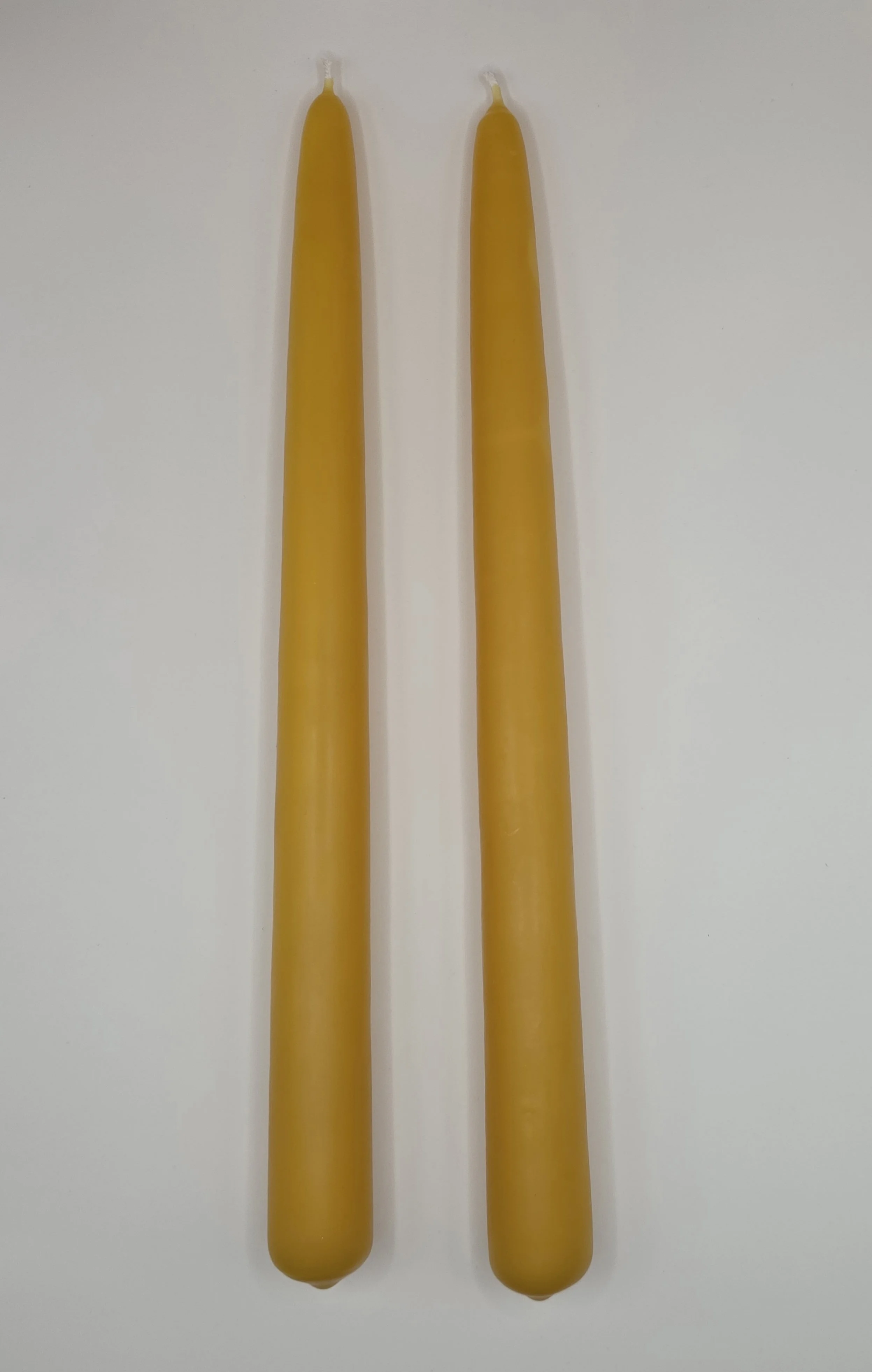 9-Inch Beeswax Taper Candles – Pair of Two