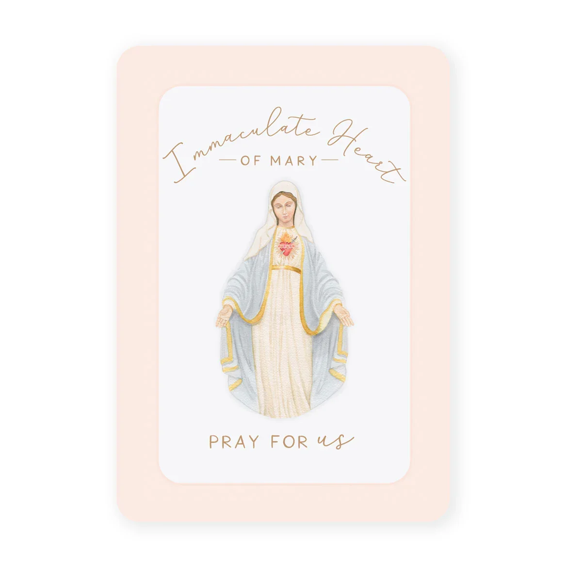 Immaculate Heart of Mary Prayer Card | Portrait