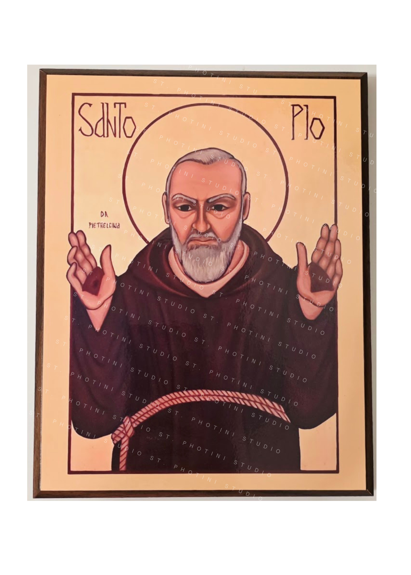 St. Padre Pio Icon Plaque
