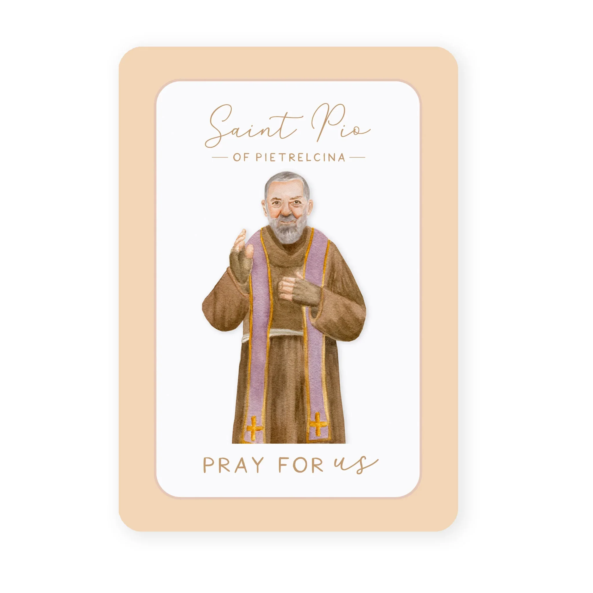 St. Pio of Pietrelcina (Padre Pio) Prayer Card