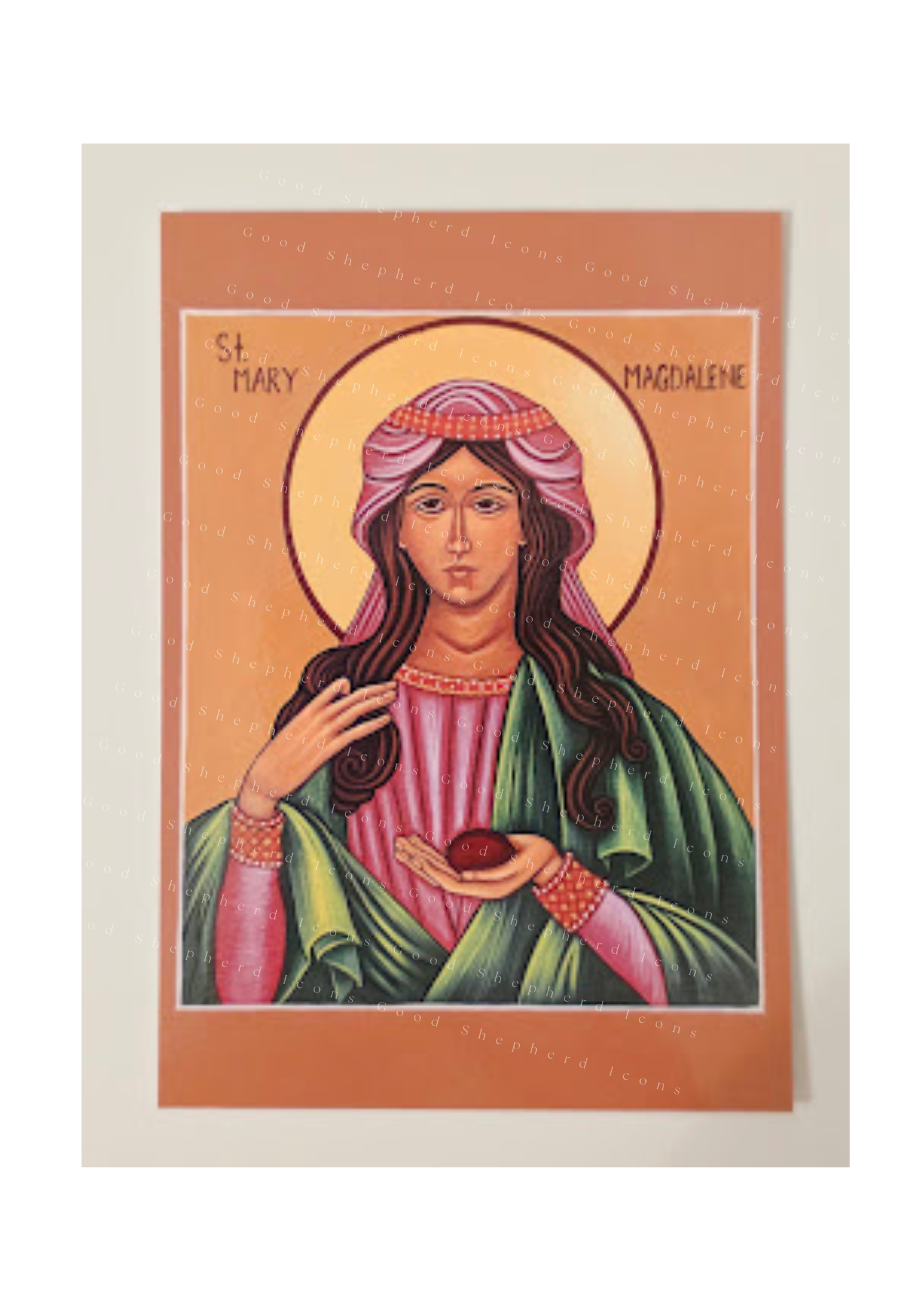 St. Mary Magdalene Icon Holy Card