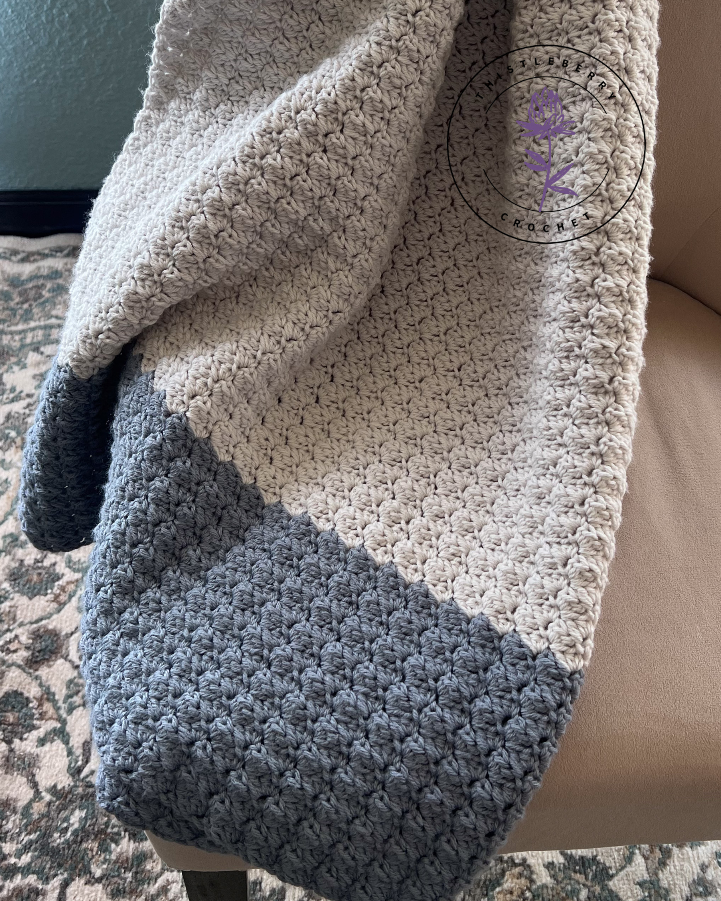 Blue Hues Modern Throw