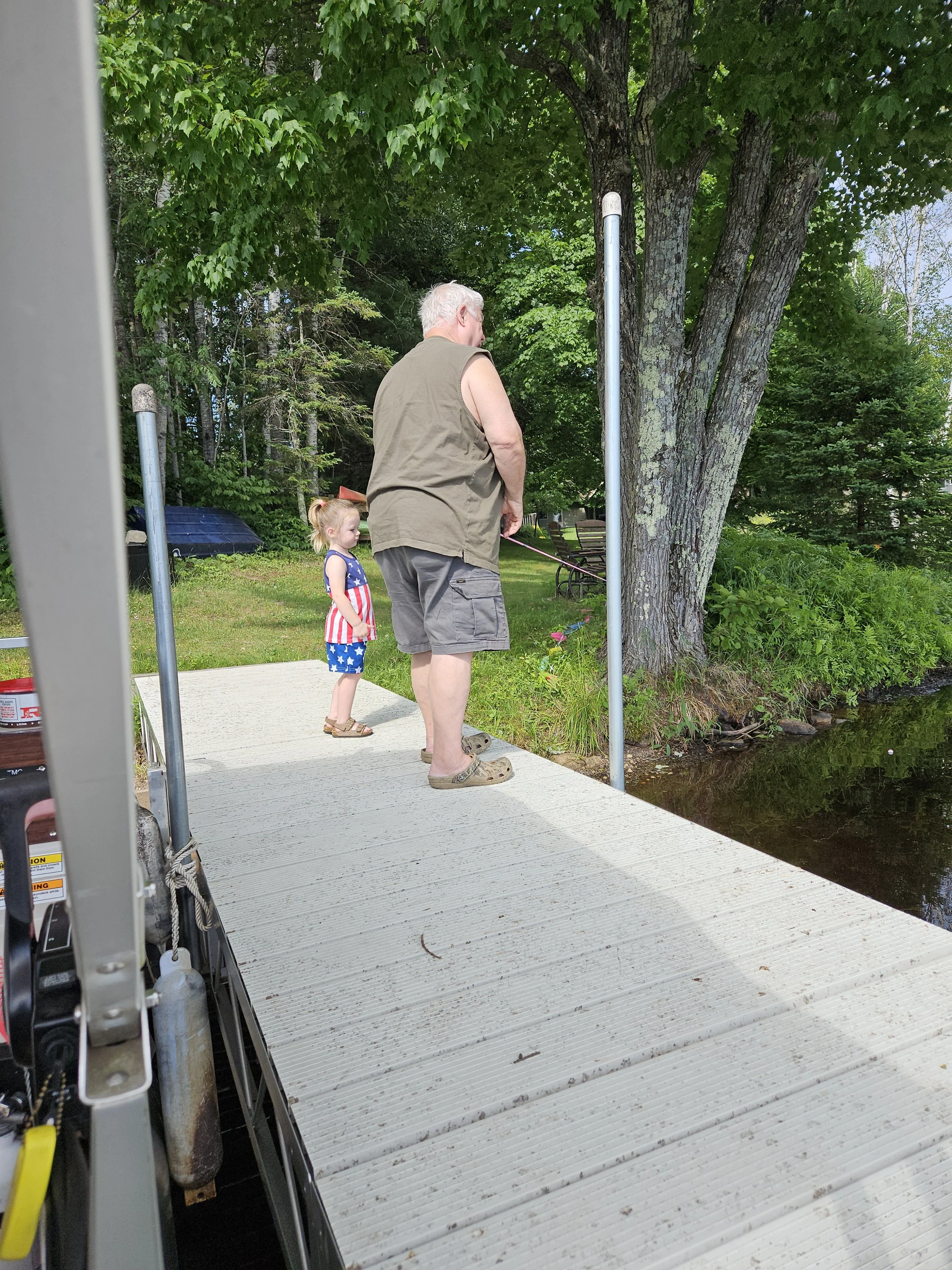 Pops and niece fishing