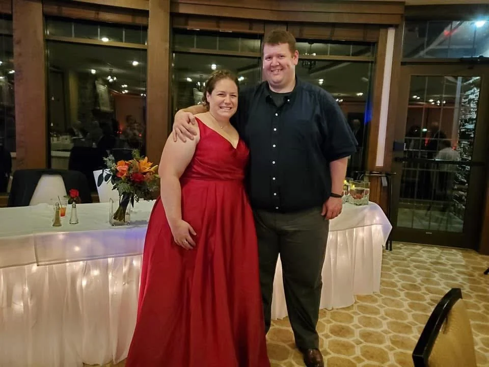 Jen and Cody at sister's wedding