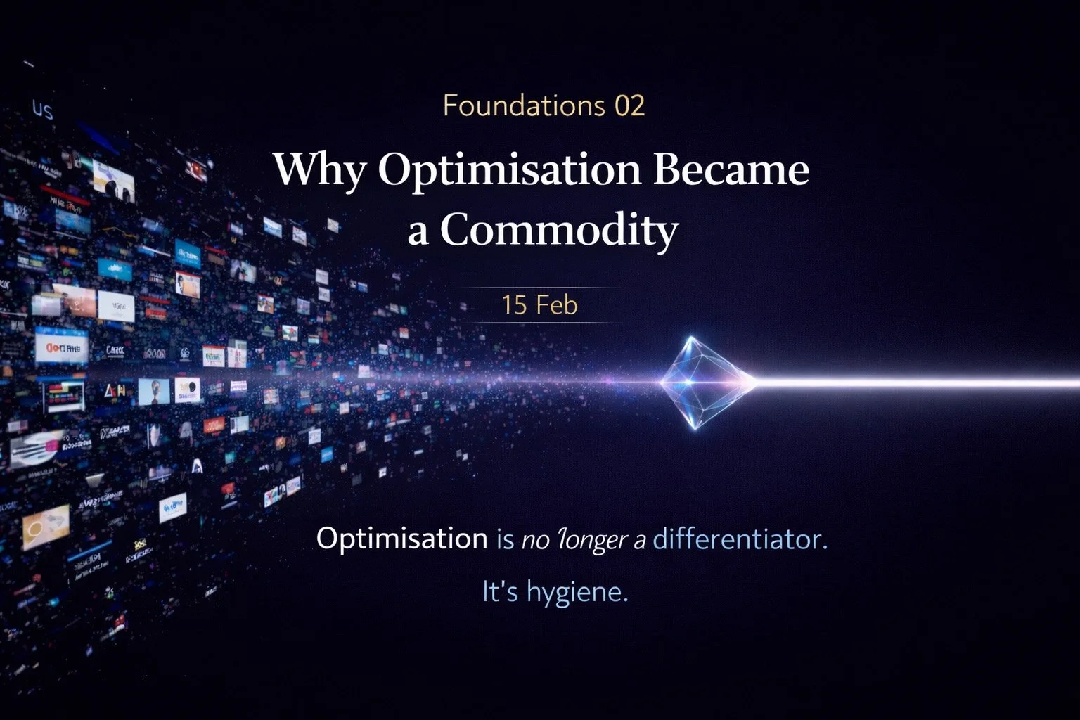 Foundations 02: Why Optimisation Became a Commodity