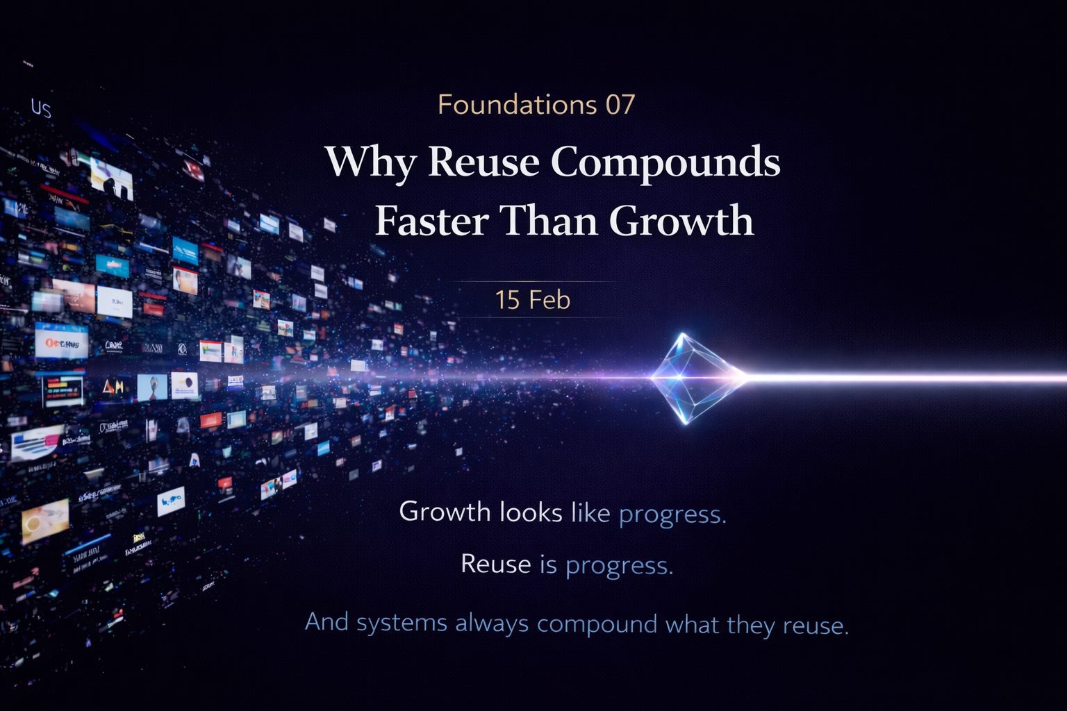 Foundations 07: Why Reuse Compounds Faster Than Growth