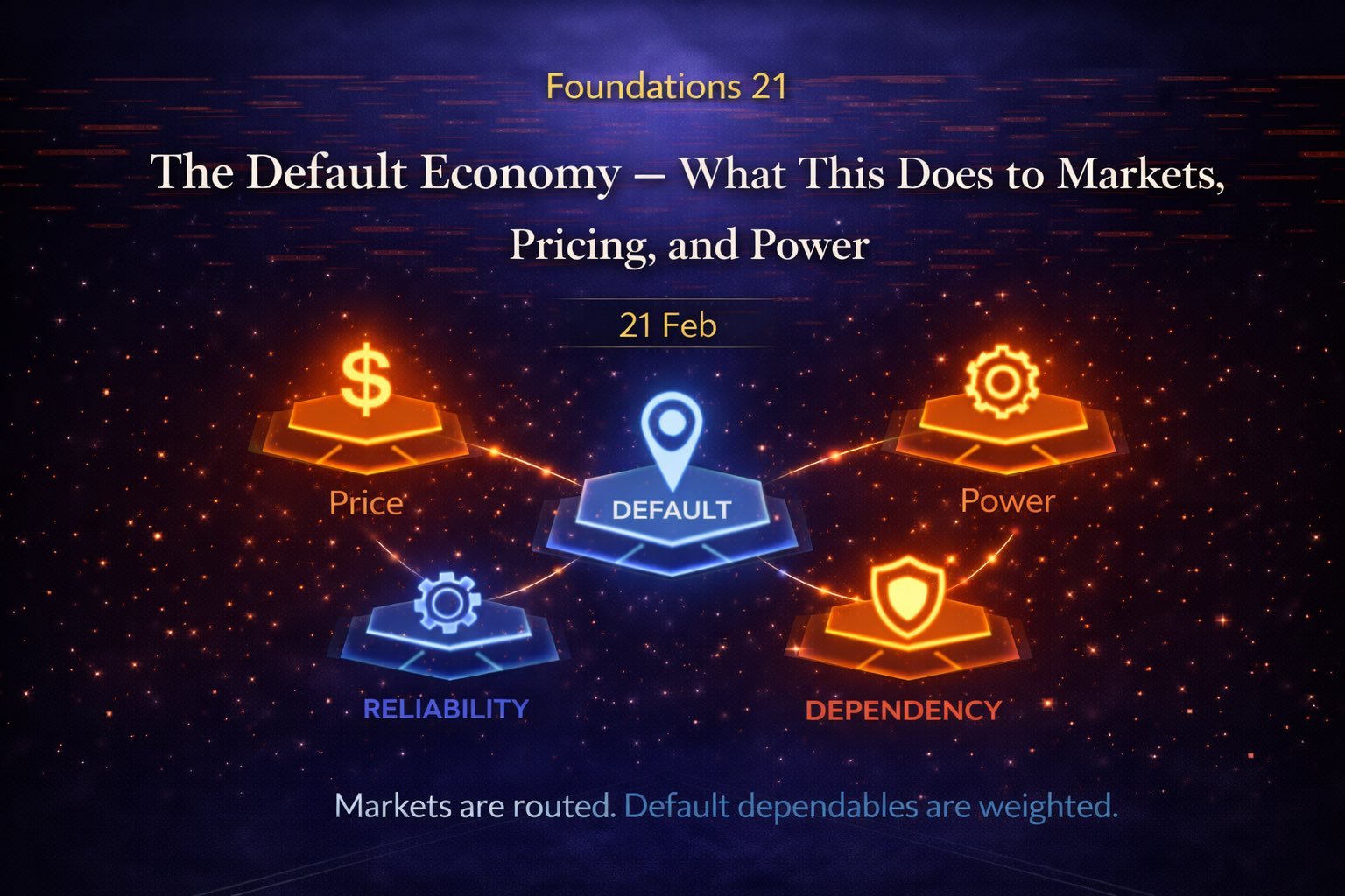 Foundations 21: The Default Economy — What This Does to Markets, Pricing, and Power
