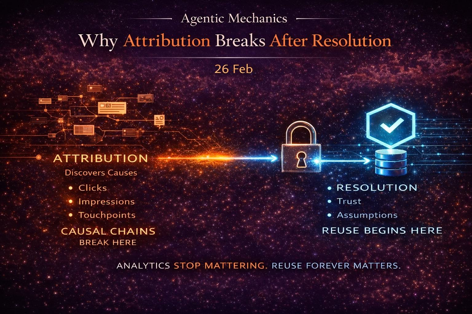 Agentic Mechanics 07: Why Attribution Breaks After Resolution