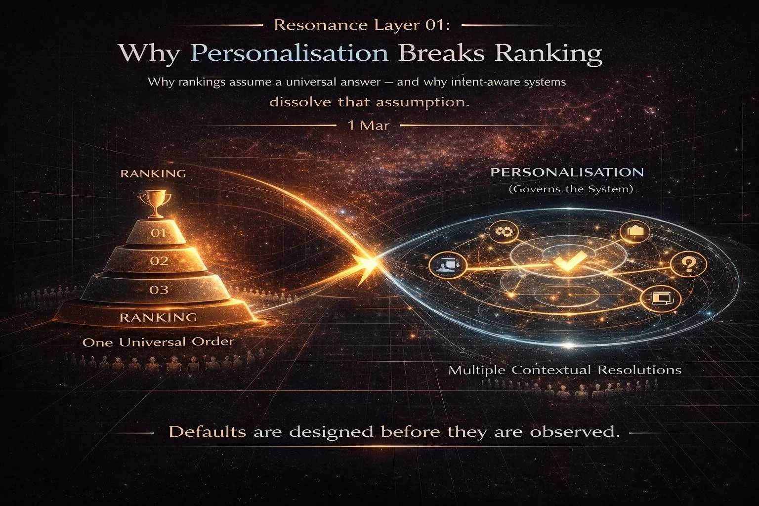Resonance Layer 01 — Why Personalisation Breaks Ranking