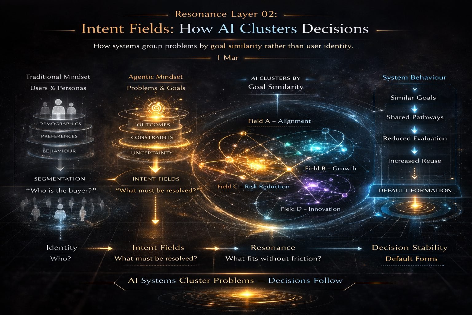 Resonance Layer 02 — Intent Fields: How AI Clusters Decisions
