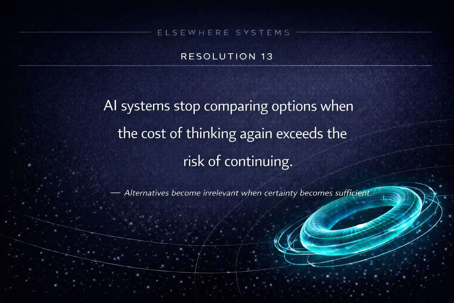 Why AI Systems Stop Comparing Options