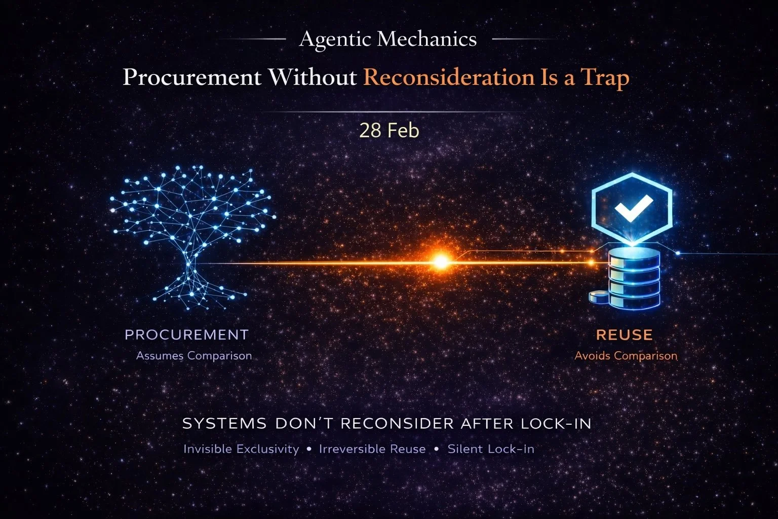 Agentic Mechanics 09: Procurement Without Reconsideration Is a Trap