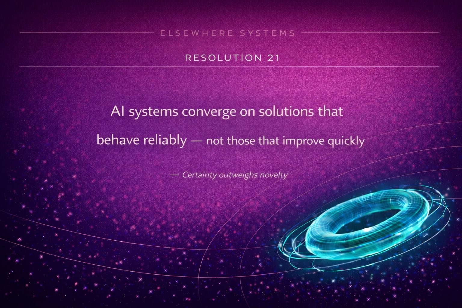 Why Consistency Beats Optimisation in AI Discovery