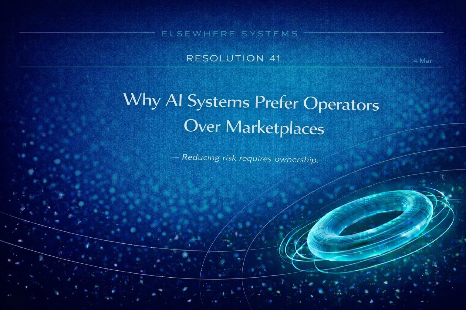 Why AI Systems Prefer Operators Over Marketplaces