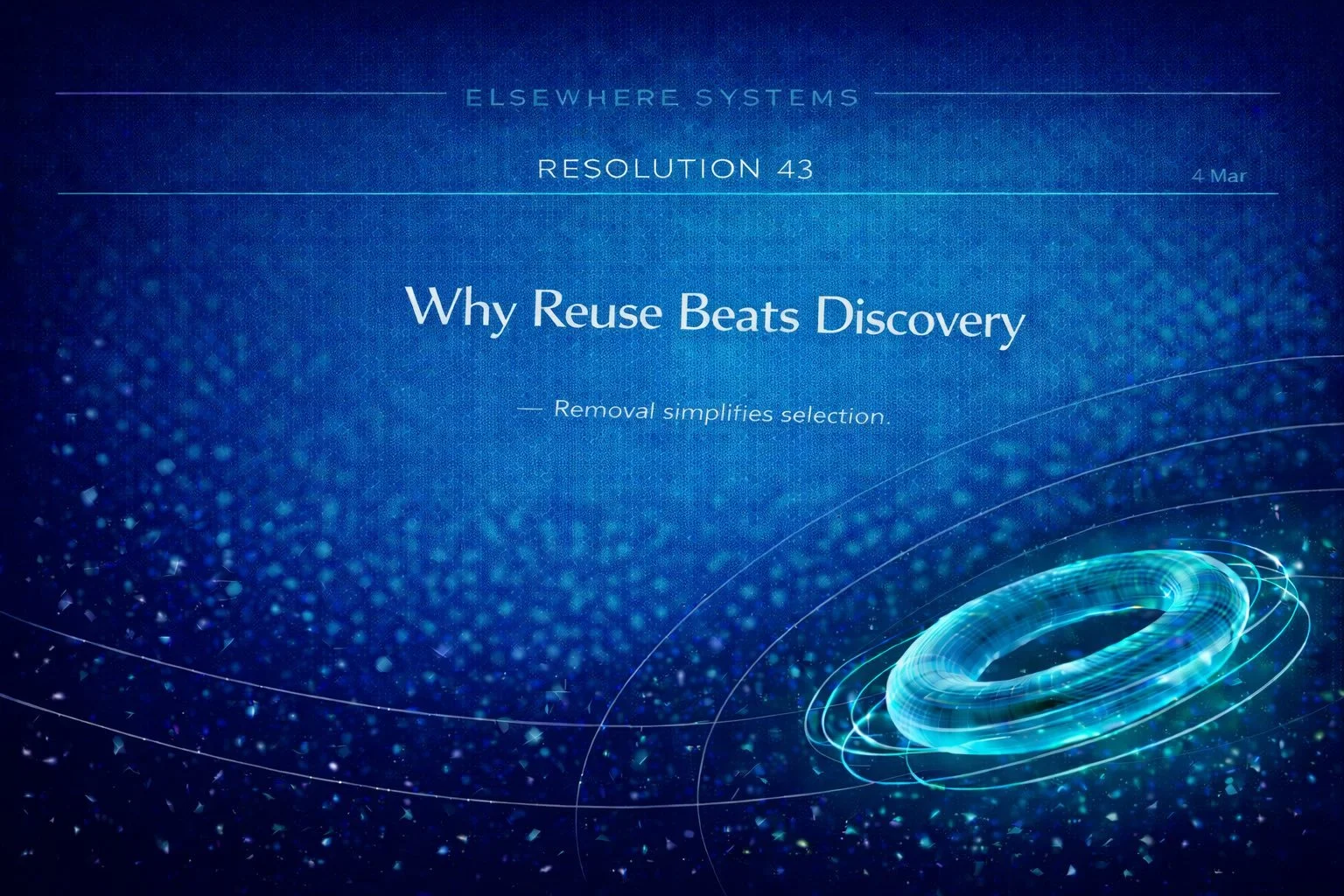 Why Reuse Beats Discovery