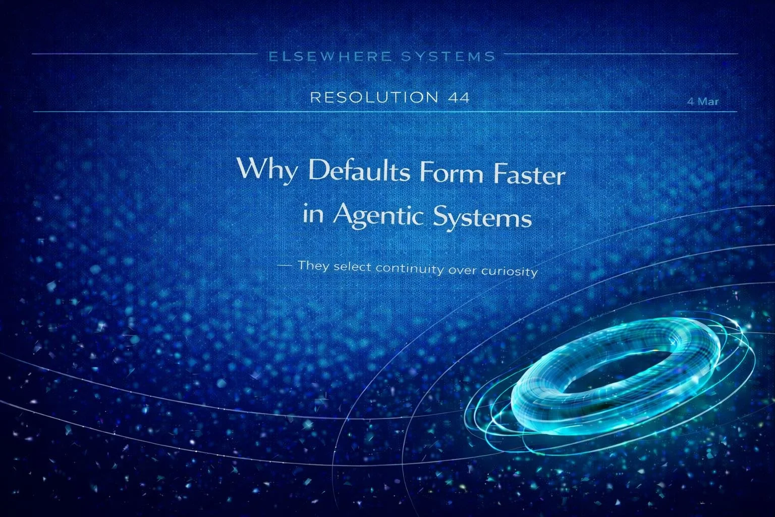 Why Defaults Form Faster in Agentic Systems