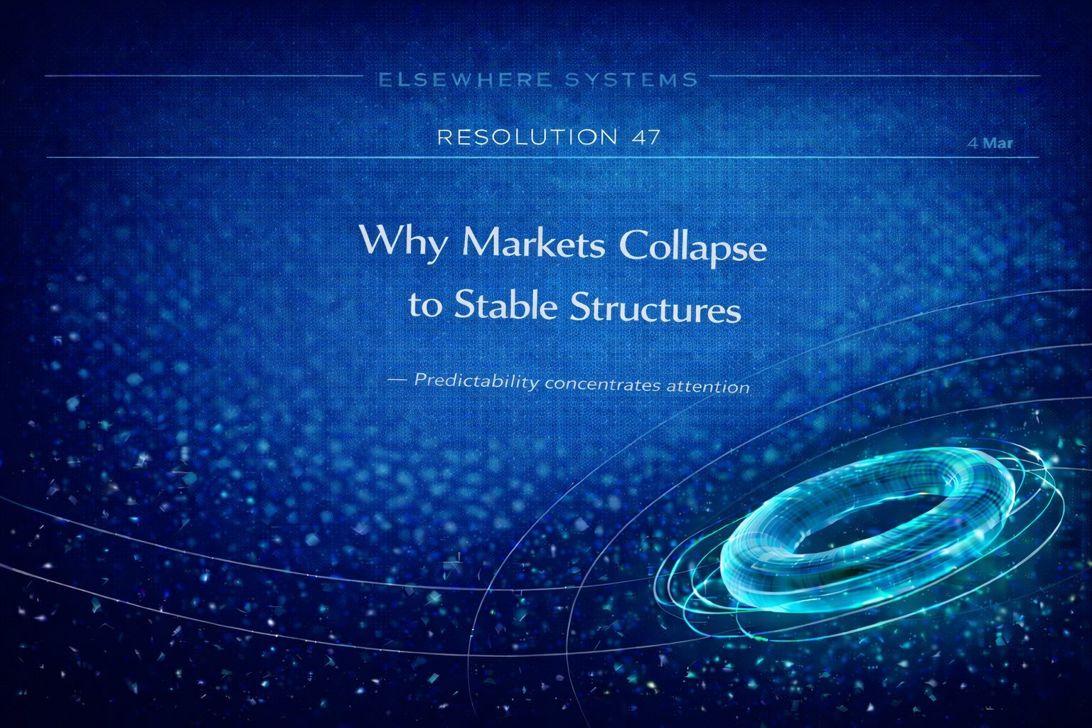 Why Markets Collapse to Stable Structures