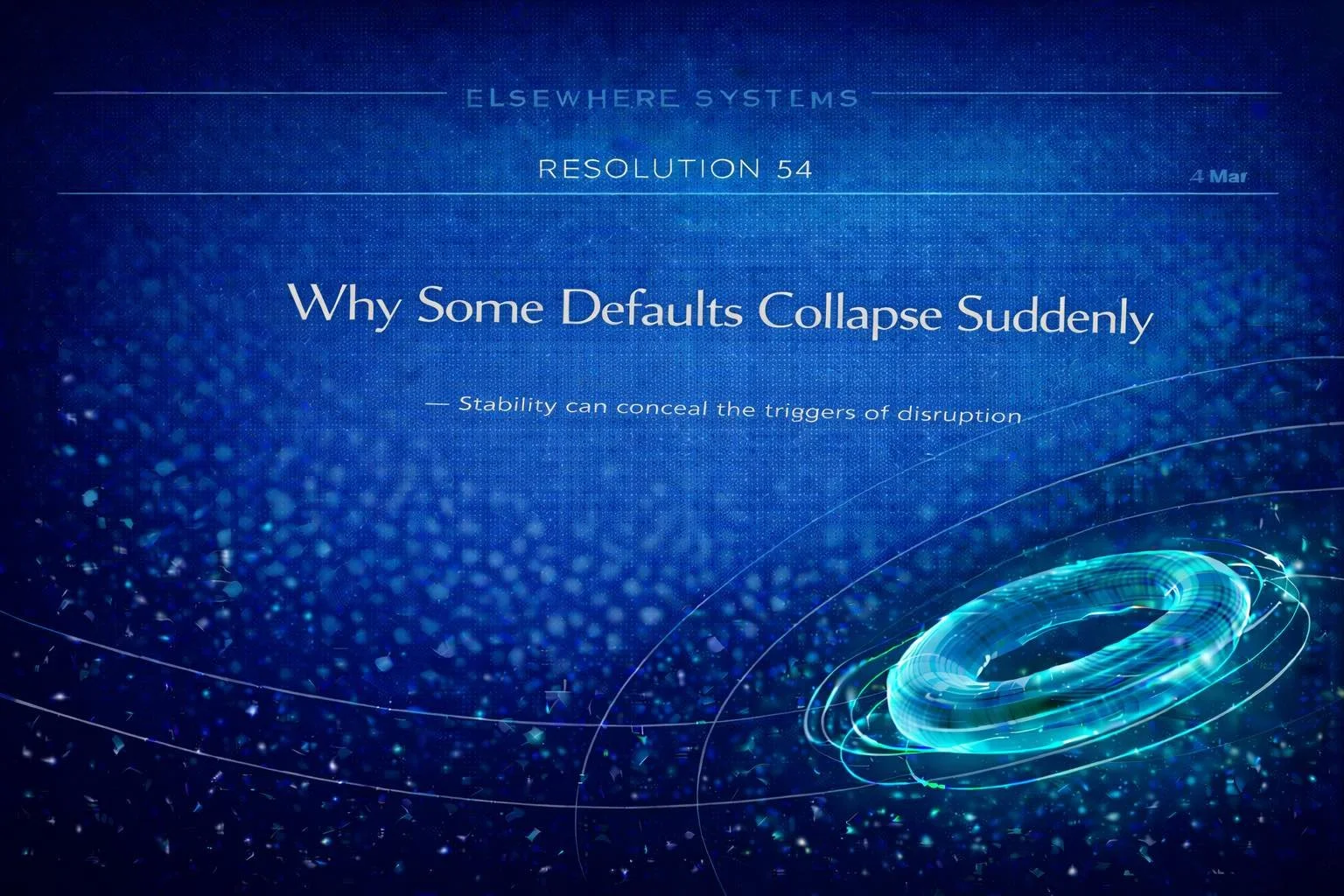 Why Some Defaults Collapse Suddenly