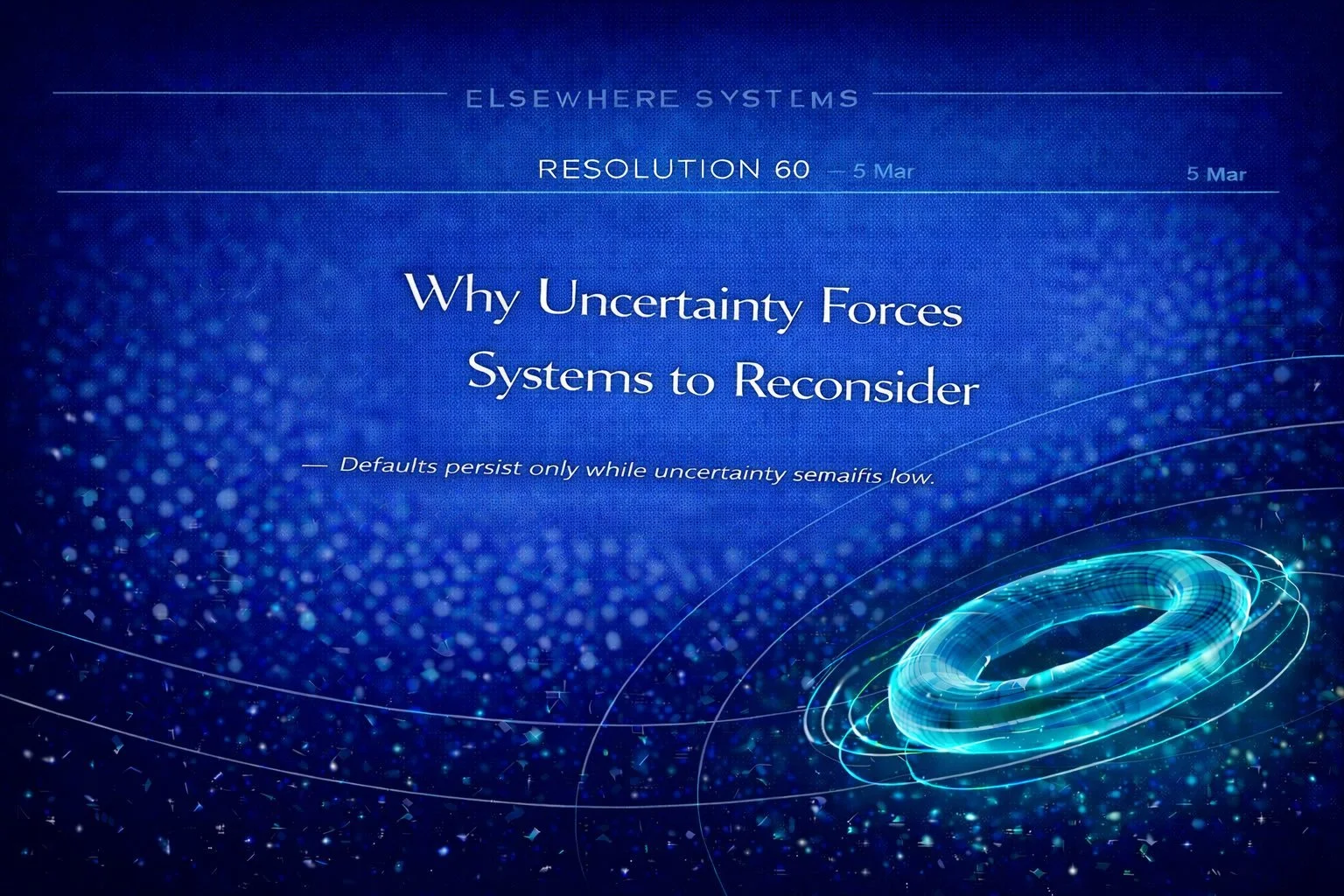 Why Uncertainty Forces Systems to Reconsider