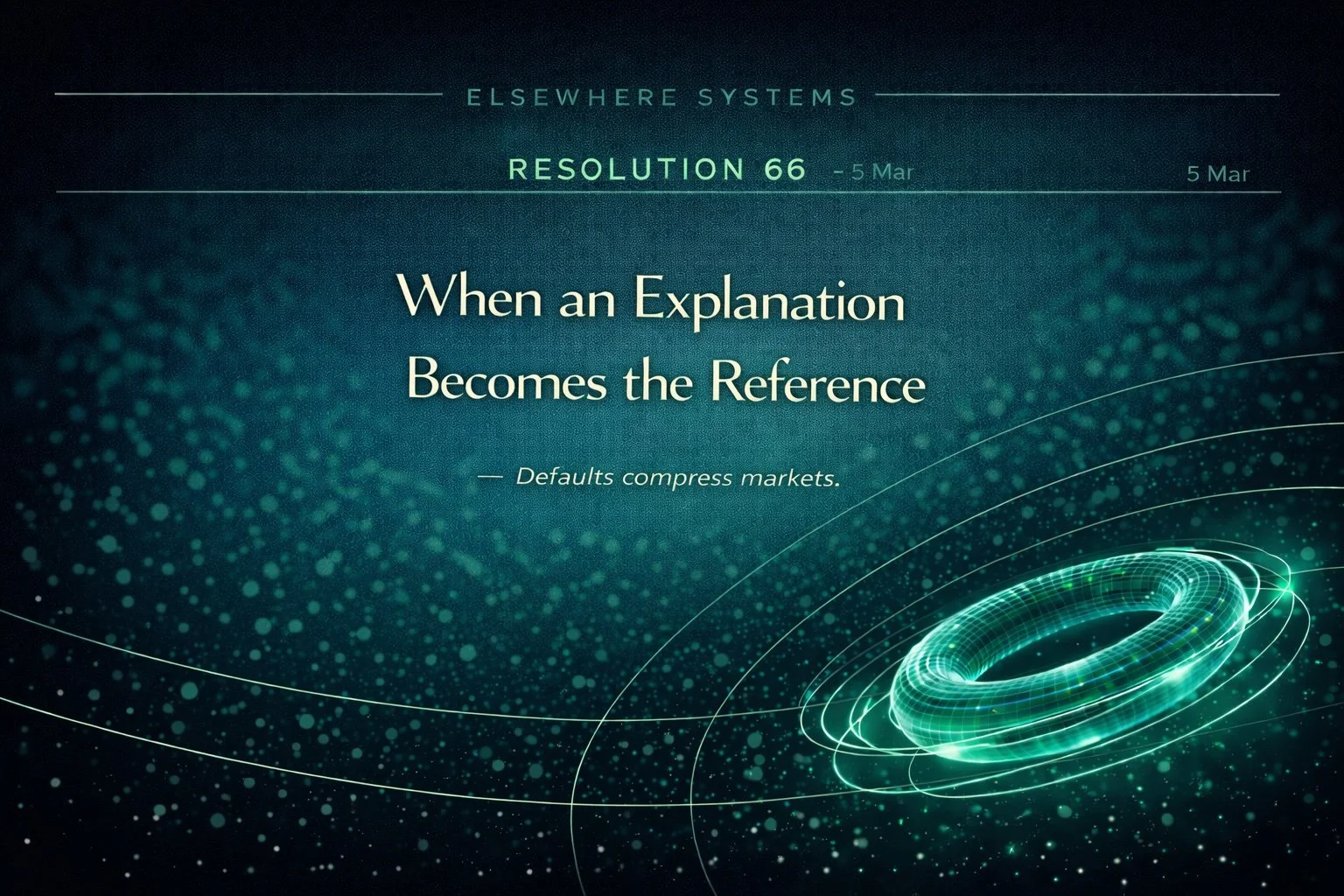 When an Explanation Becomes the Reference