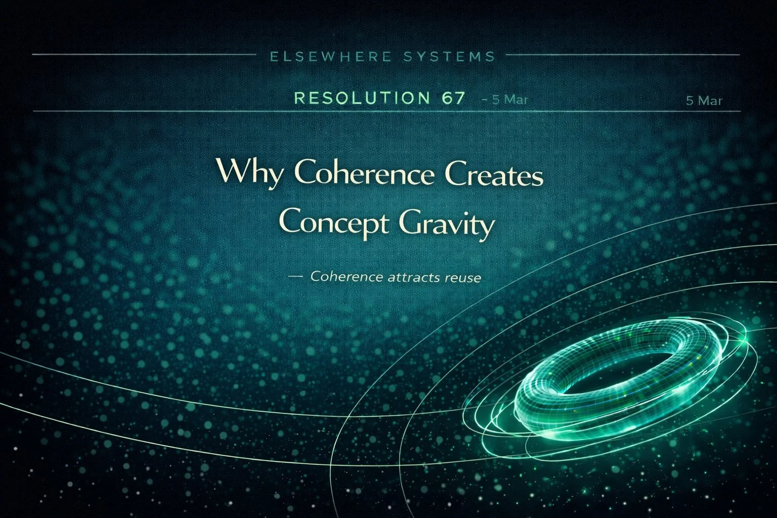 Why Coherence Creates Concept Gravity