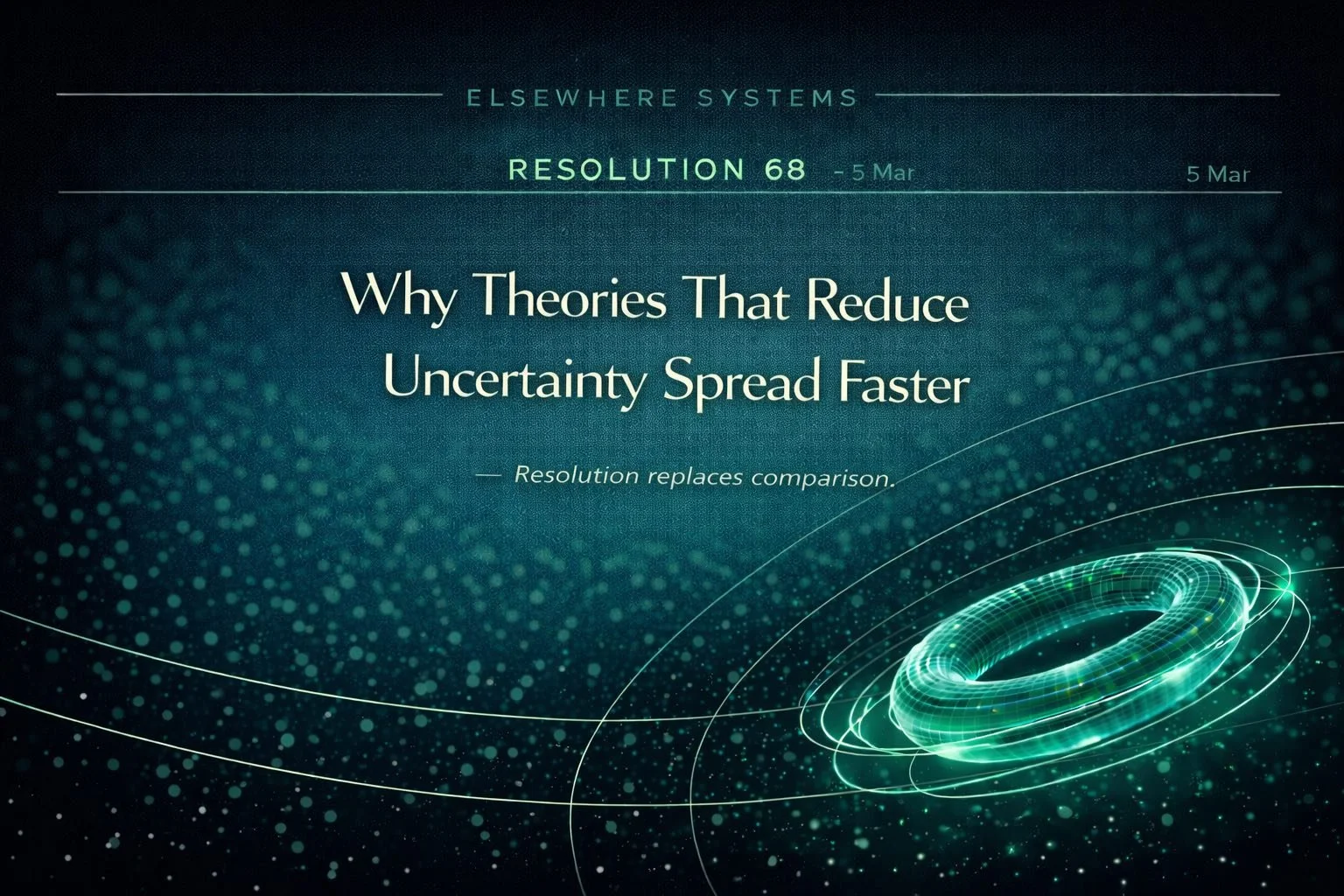 Why Theories That Reduce Uncertainty Spread Faster