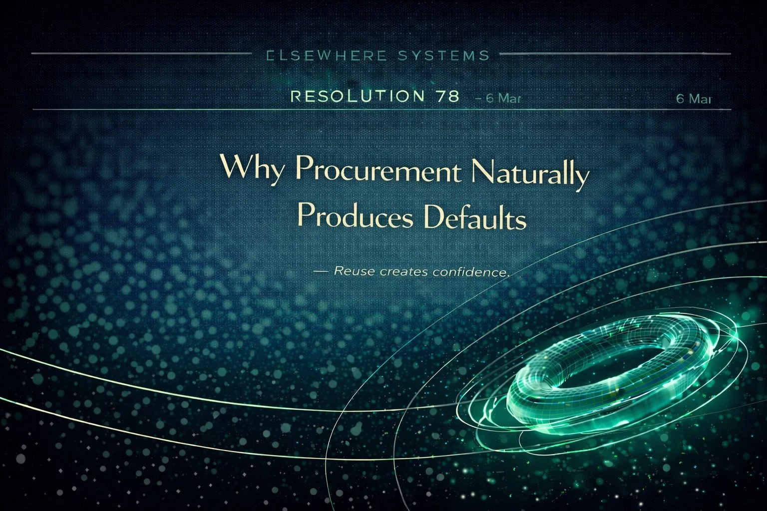 Why Procurement Naturally Produces Defaults