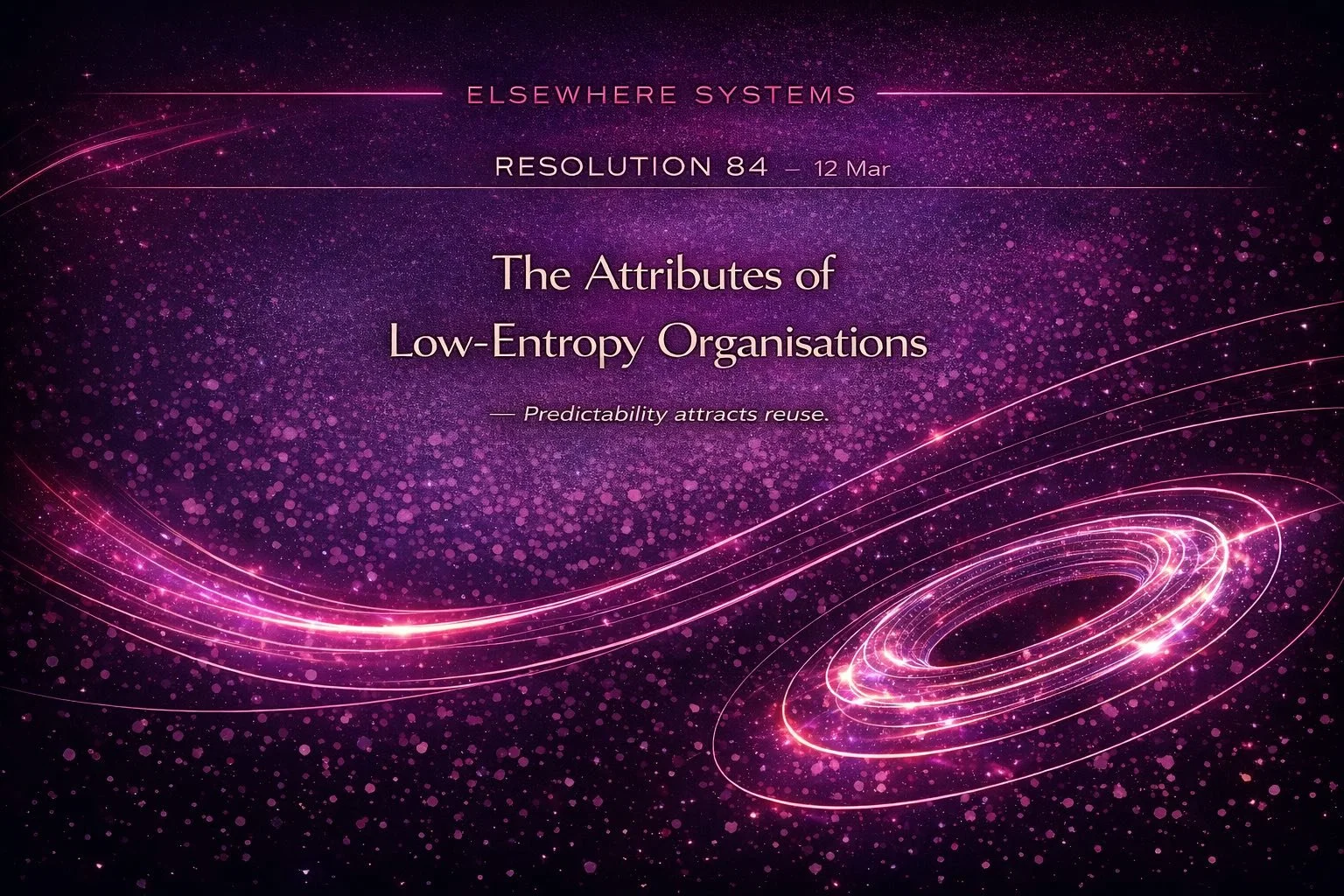 The Attributes of Low-Entropy Organisations