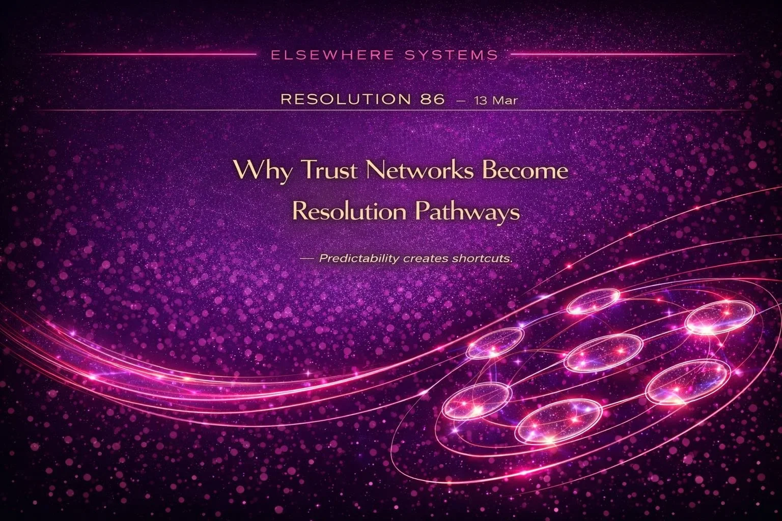 Why Trust Networks Become Resolution Pathways