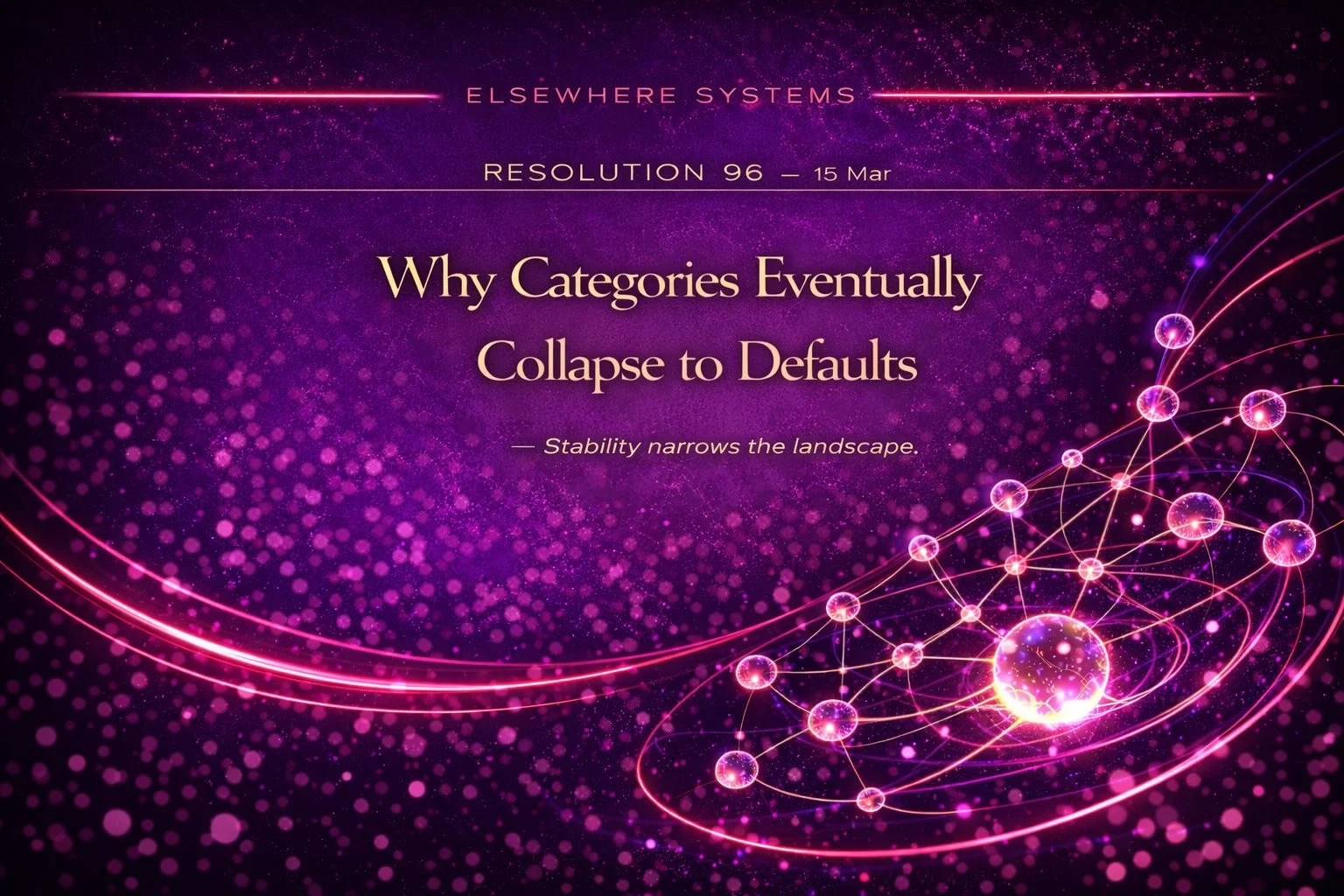 Why Categories Eventually Collapse to Defaults