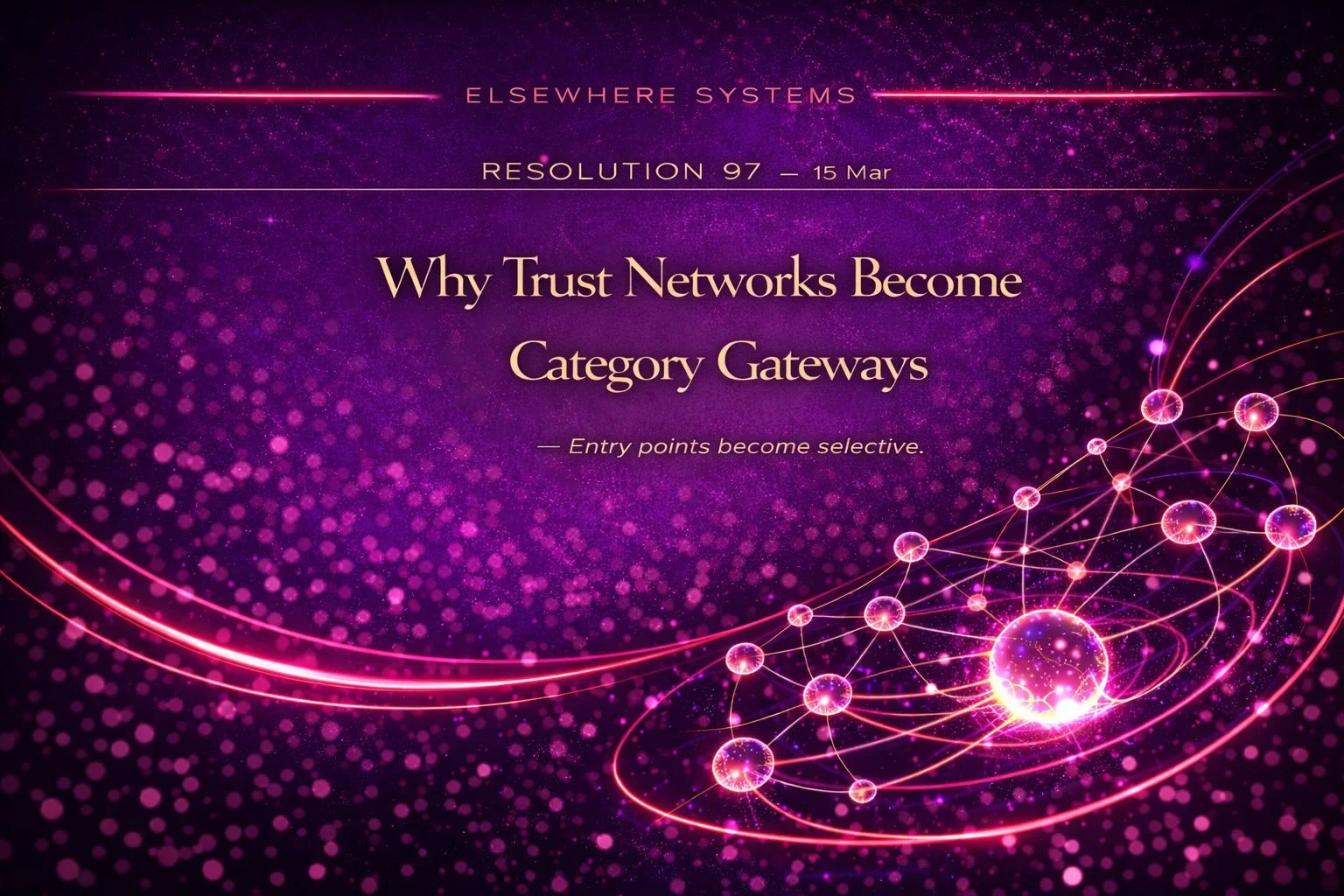 Why Trust Networks Become Category Gateways
