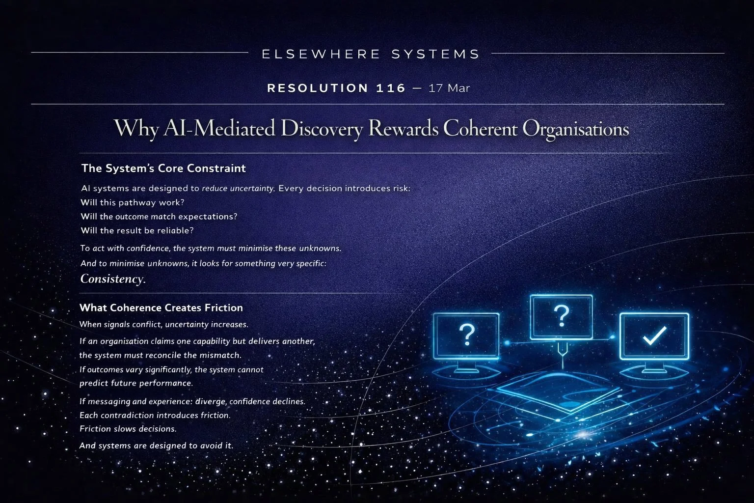 Why AI-Mediated Discovery Rewards Coherent Organisations