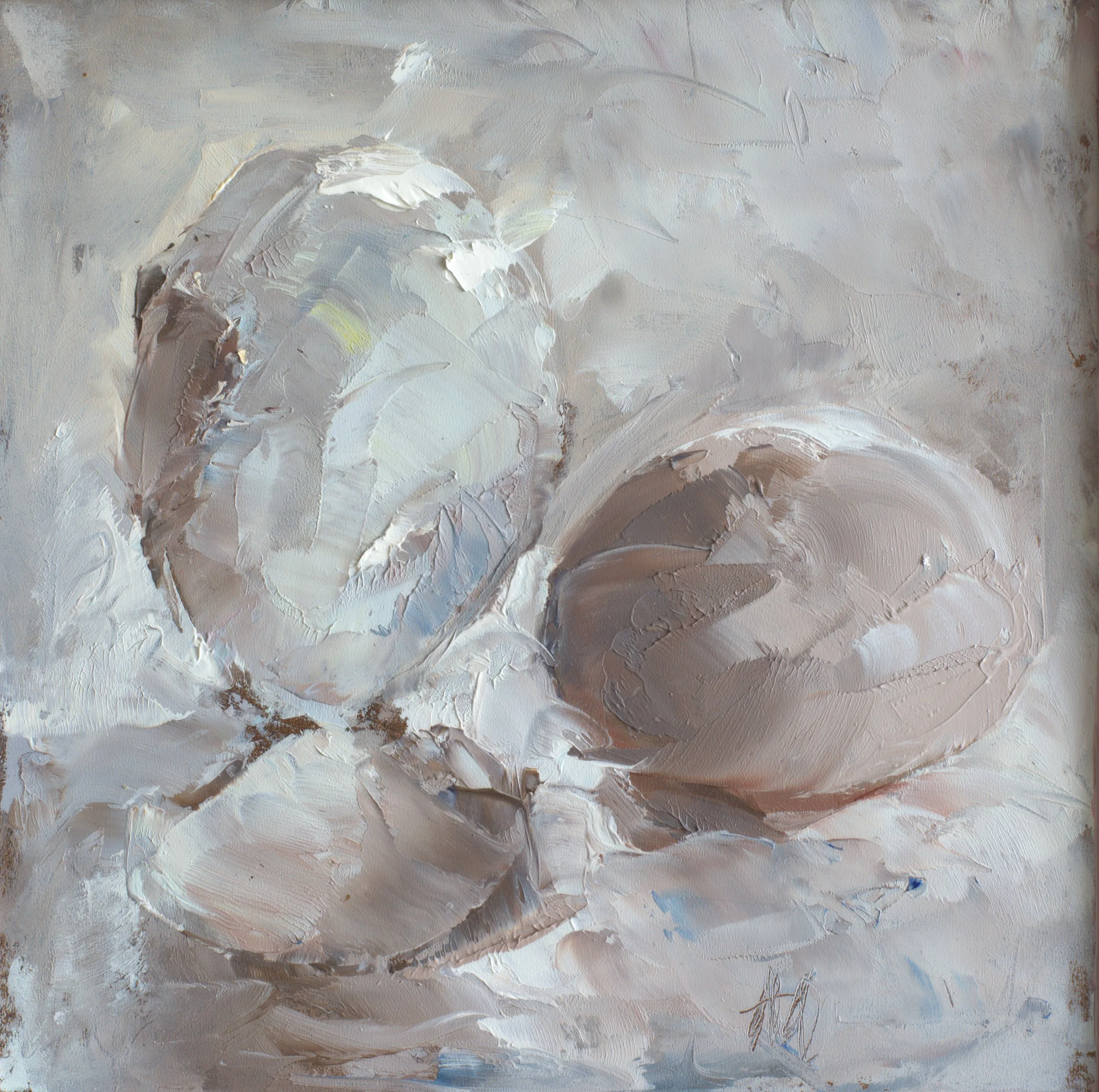 Study in White, 2022
Oil on primed board
15 × 15 cm