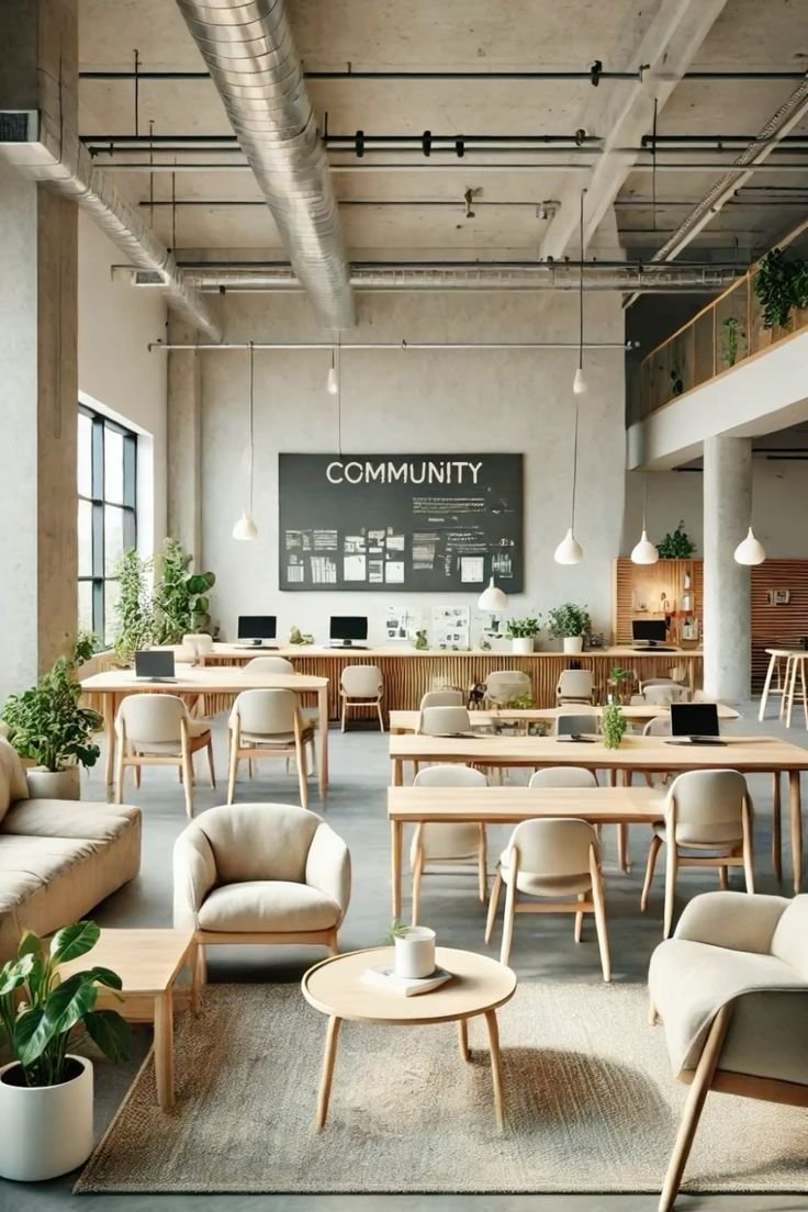 Commercial cleaning service in NYC office with sanitized desks and organized workspace