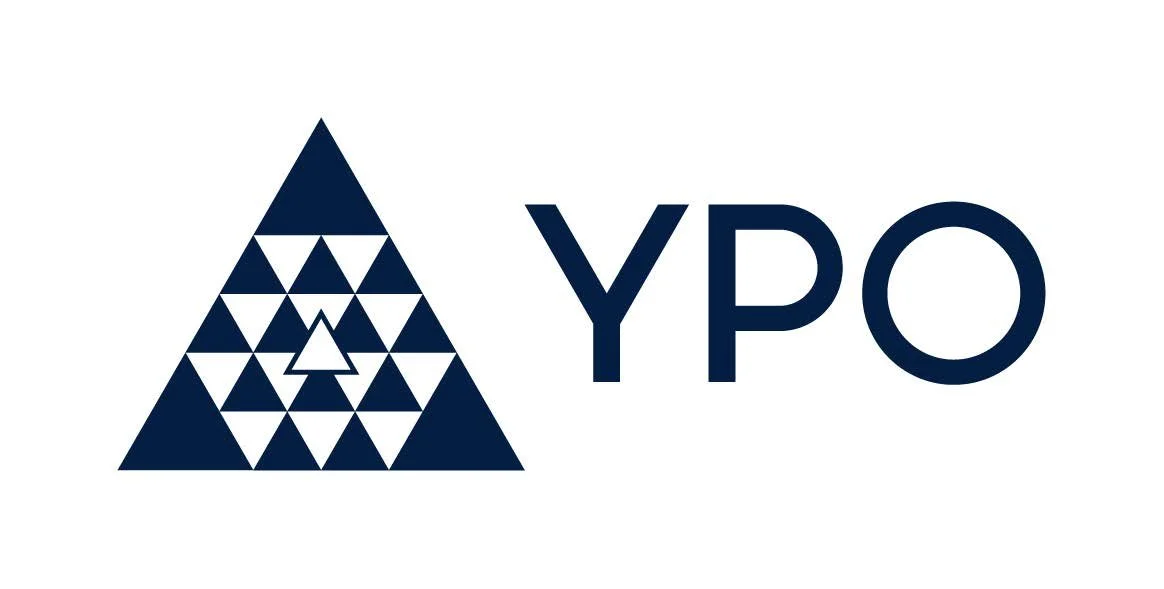 Logo with a large triangle filled with smaller triangles and the letters 'YPO' to the right.