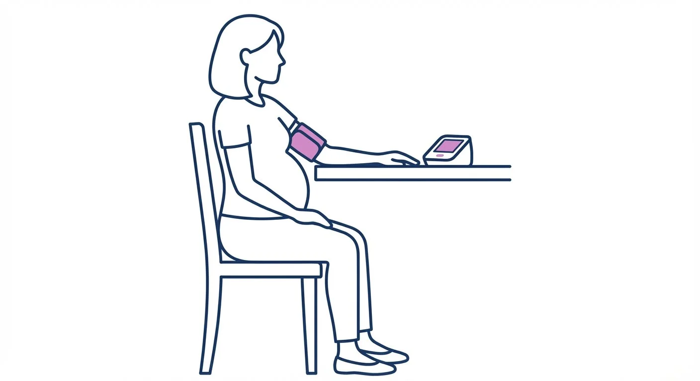 Proper Siting Position while recording BP at home