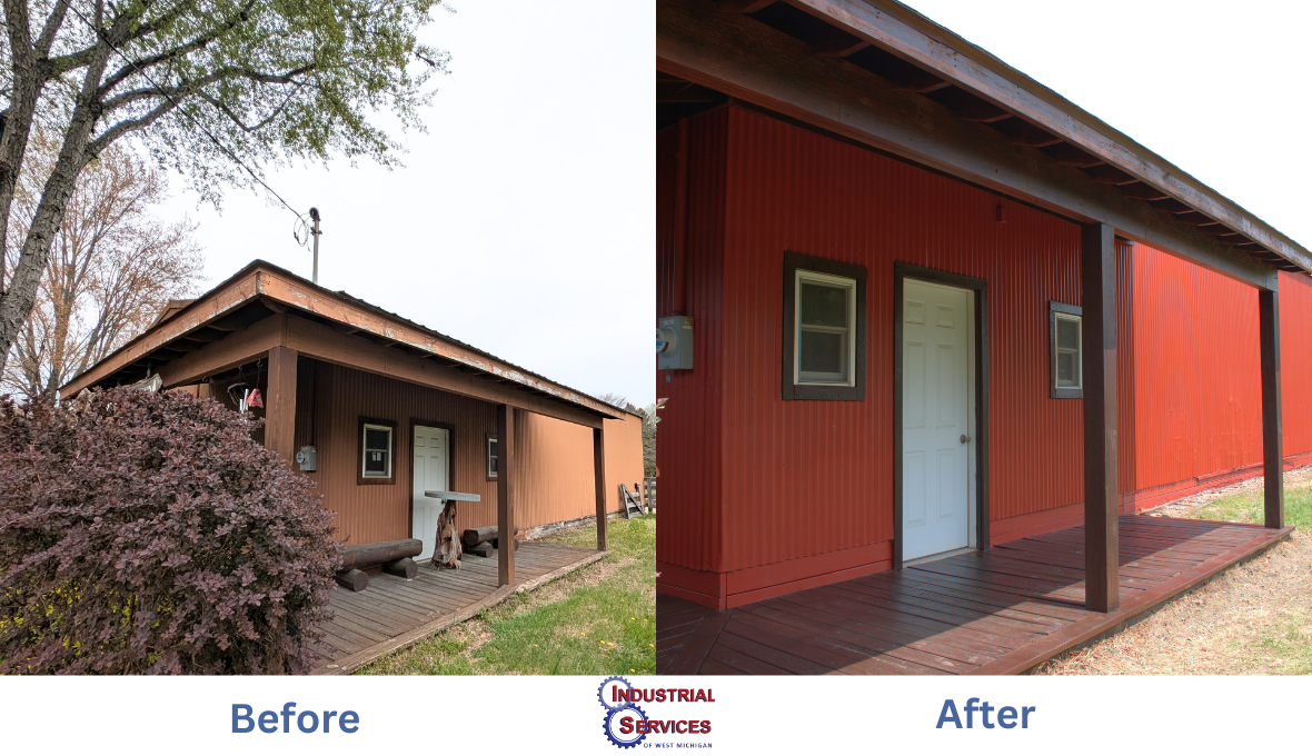 Union Pier Barn:
We refreshed the barn’s exterior using one of our best coating systems available to the market. We utilized Sherwin-Williams products to complete this project including one application of Pro-Cryl Universal Primer and two finish coat