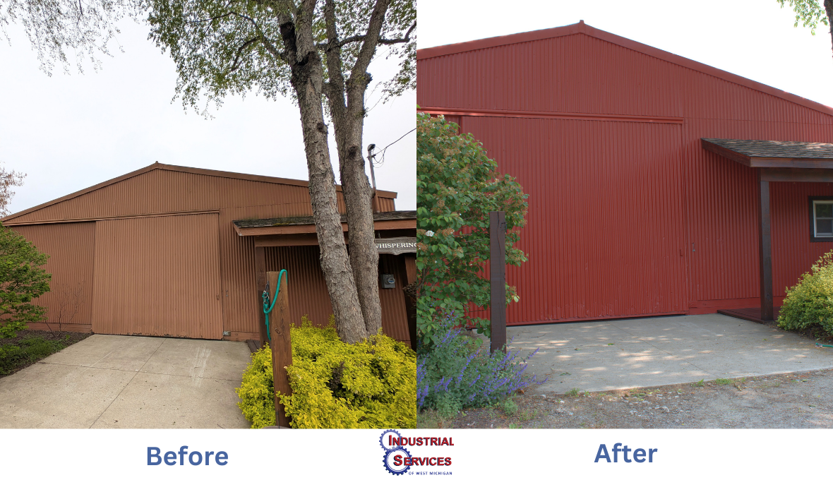 Union Pier Barn:
We refreshed the barn’s exterior using one of our best coating systems available to the market. We utilized Sherwin-Williams products to complete this project including one application of Pro-Cryl Universal Primer and two finish coat
