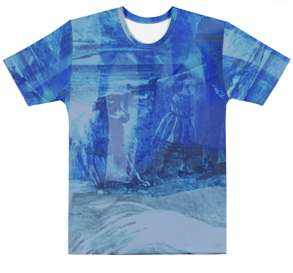 Vintage Springer Spaniel Dog All-Over Print Shirt — Blue Tee for Dog Lovers