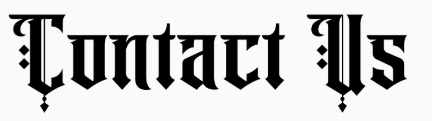 Contact Us in black font