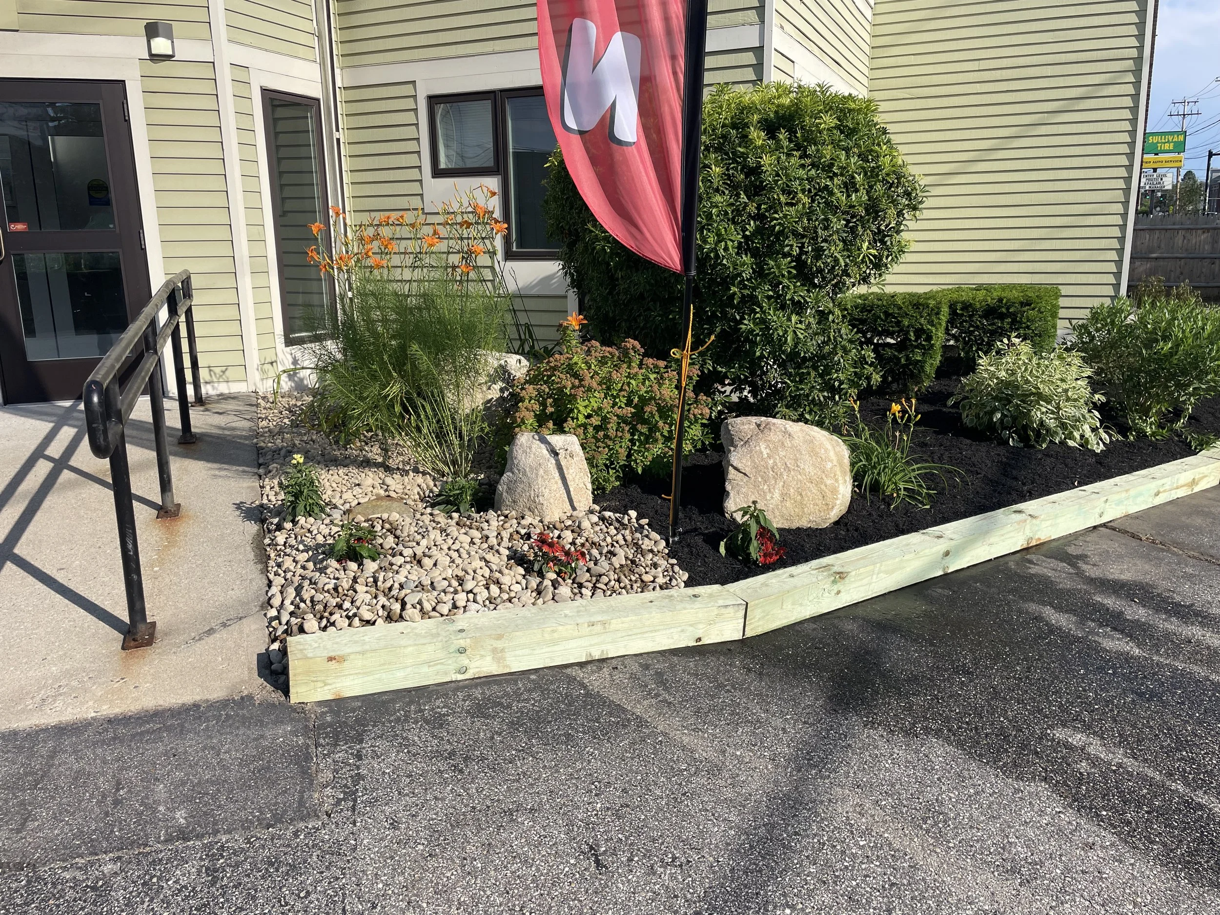 After - Landscape Bed Design and Installation (Portland, ME)