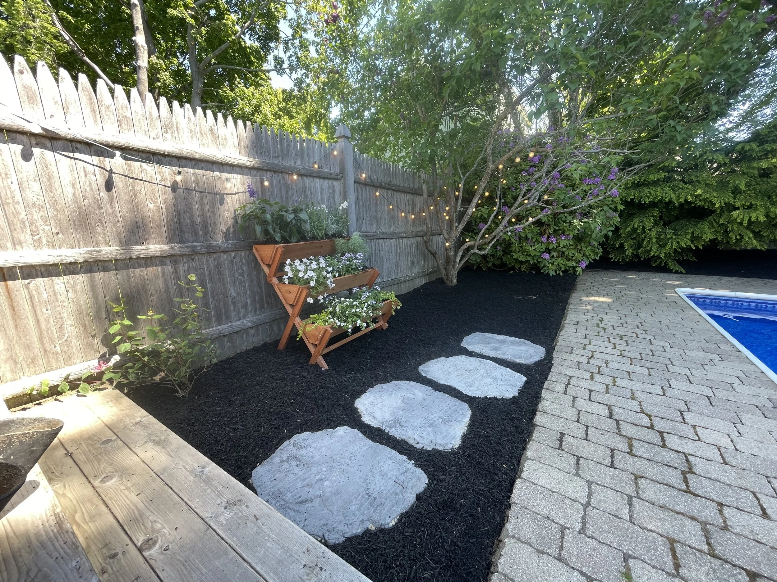 After - Complete Backyard Landscape Renovation and Sod Installation (South Portland, ME)