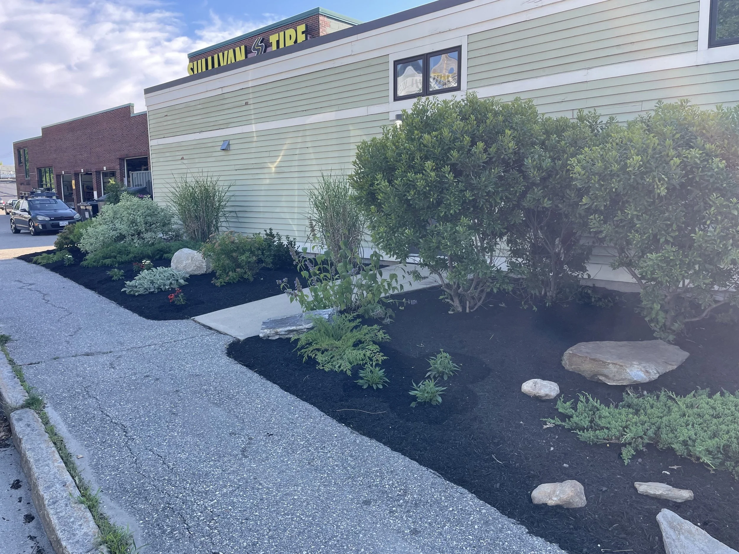 After - Landscape Bed Design and Installation (Portland, ME)