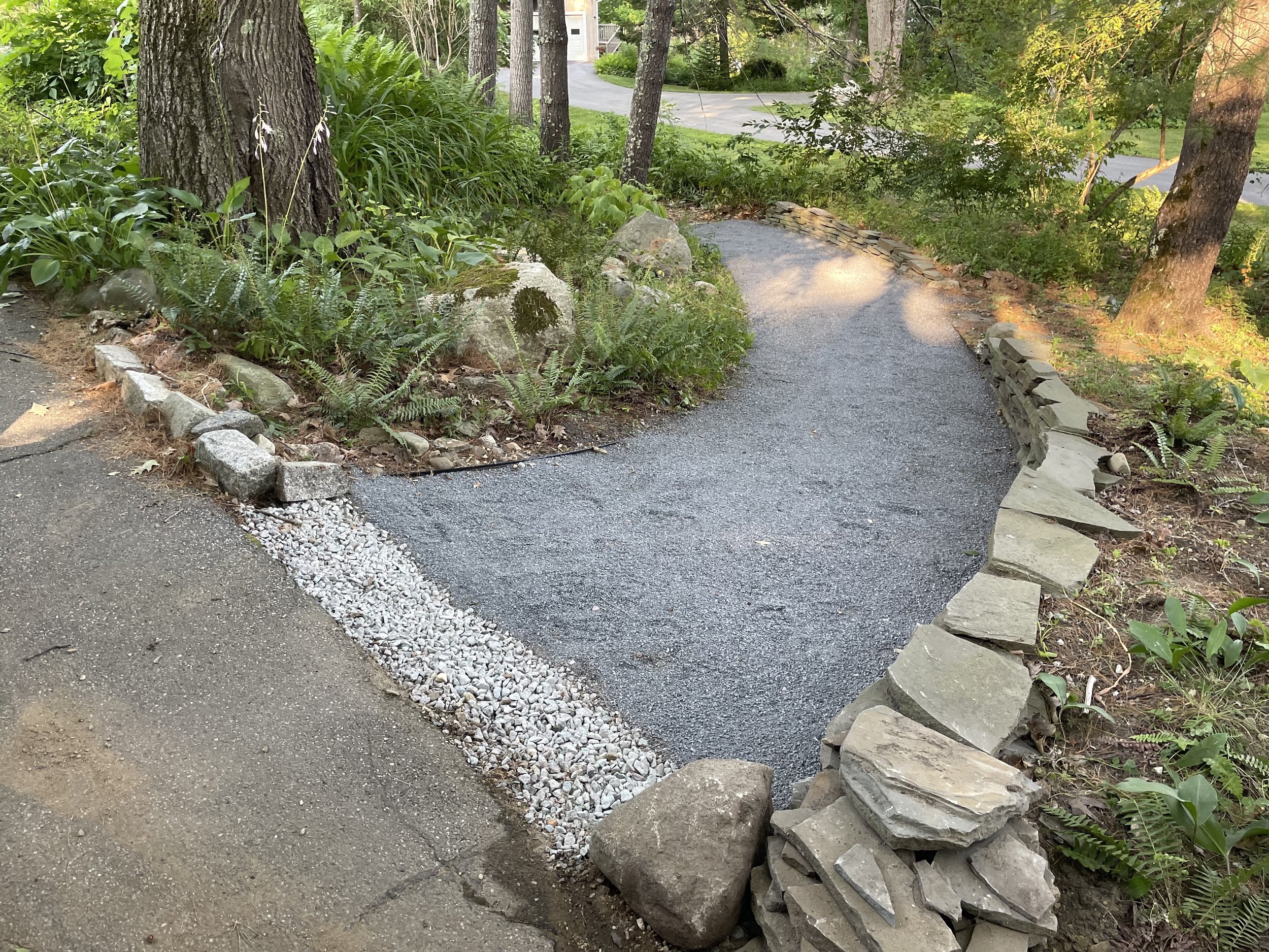 Driveway Runoff Drain Installation (Freeport, ME)