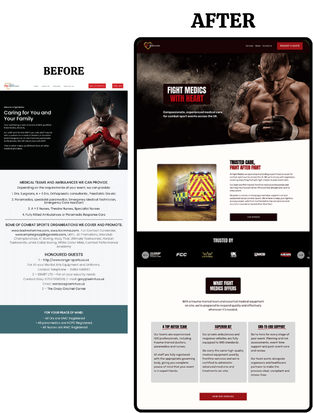 Example of a client website after a Speedy Hare refresh with FenViolet — polished, professional and ready to go