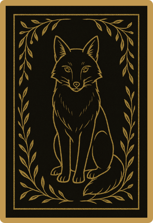 Illustrated fox in a decorative gold botanical frame, representing the Clever Fox website build service by FenViolet
