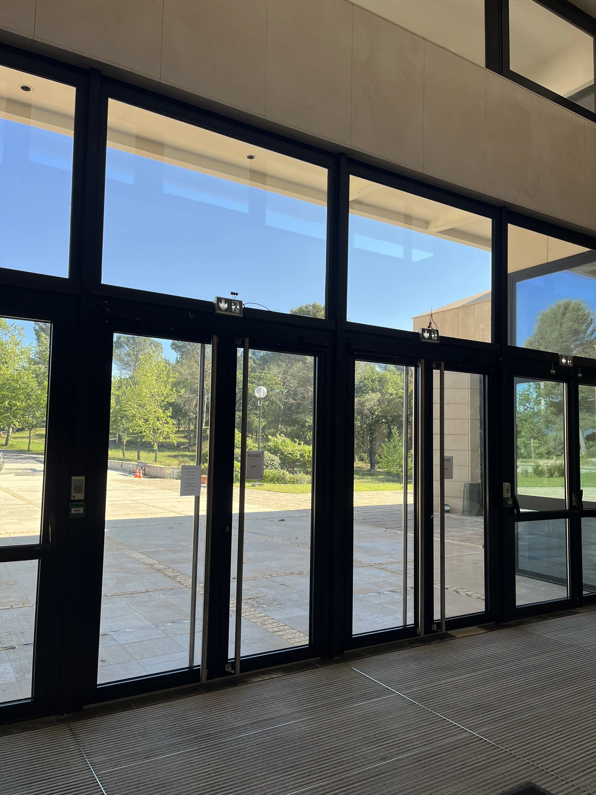 Portes 2 vantaux Alu noir Trets