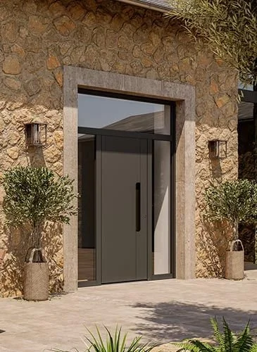 Porte d'entrée aluminium résidentielle